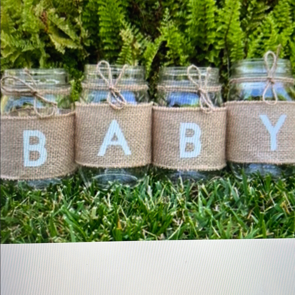 Baby Burlap Mason Jar Sleeves - Picture 2 of 3